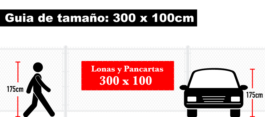 Pancarta 300 x 100 cm vista 2