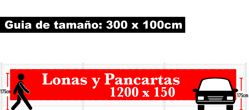Pancarta 1200 x 150 cm vista 2