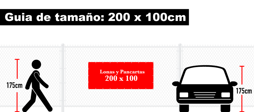 Pancarta 200 x 100 cm vista 2