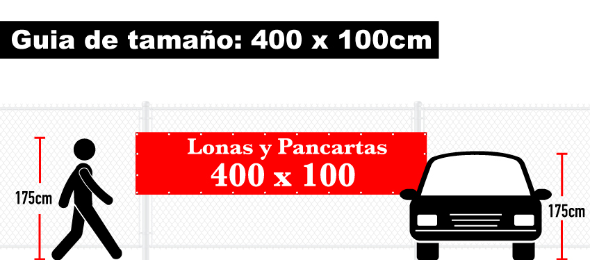 Pancarta 400 x 100 cm vista 2