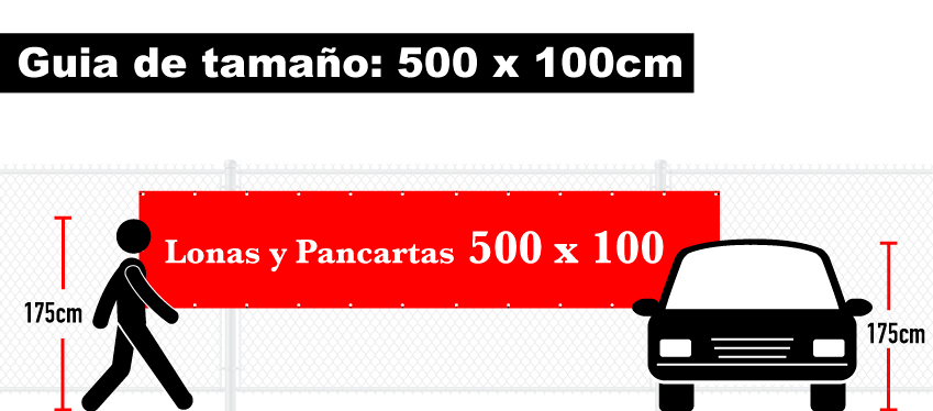 Pancarta 500 x 100 cm vista 2