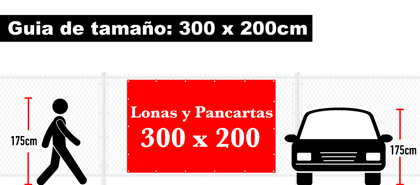 Pancarta 300 x 200 cm vista 2