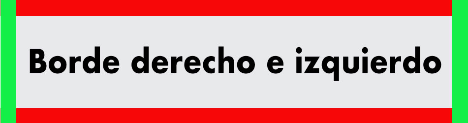 Borde derecho y izquierdo