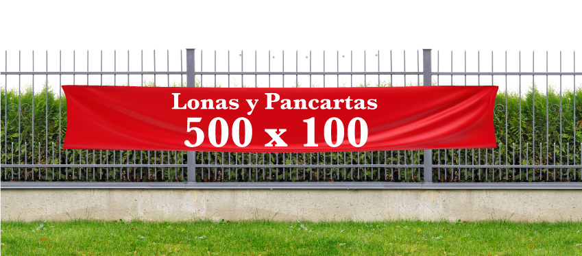 Pancarta 500 x 100 cm - Vista principal