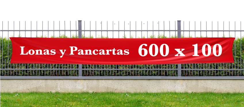 Pancarta 600 x100 cm